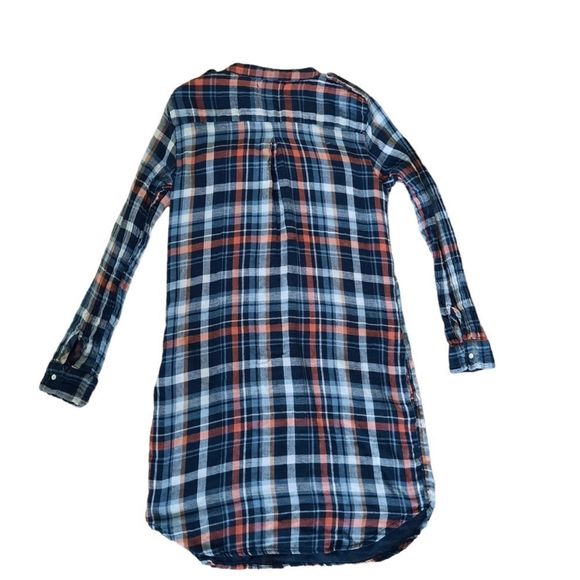 Velvet by Graham & Spencer Plaid Flannel Shirt-dress long sleeves Small - Picture 15 of 15